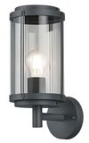 WatioWave Wandlamp TANARO E27 aluminium antraciet IP44