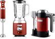 Westinghouse Set 3 pièces – Batteur à main + Mixeur plongeant + Blender 1,5L – Rouge