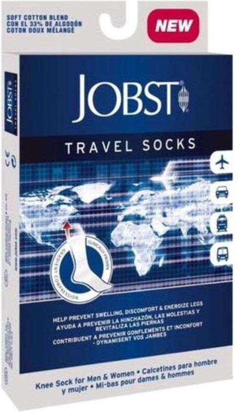 Jobst Travel Socks Zwart Mt 4