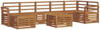 vidaXL Acacia Hout Hoek Loungeset Naturel 7-zits