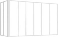 Vente-unique Hoekraam werkplaats in gepoedercoat aluminium - L180 x B60 x H130 cm (B x H) - Wit - BAYVIEW