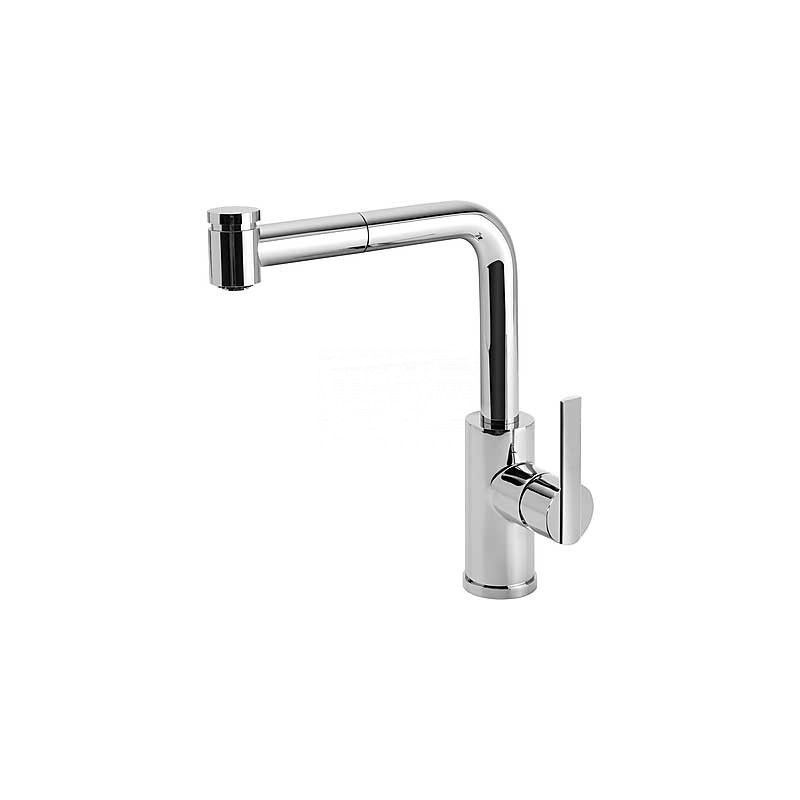 Tres Lex keukenkraan met uittrekbare handdouche met 2 standen 181438 - Chroom