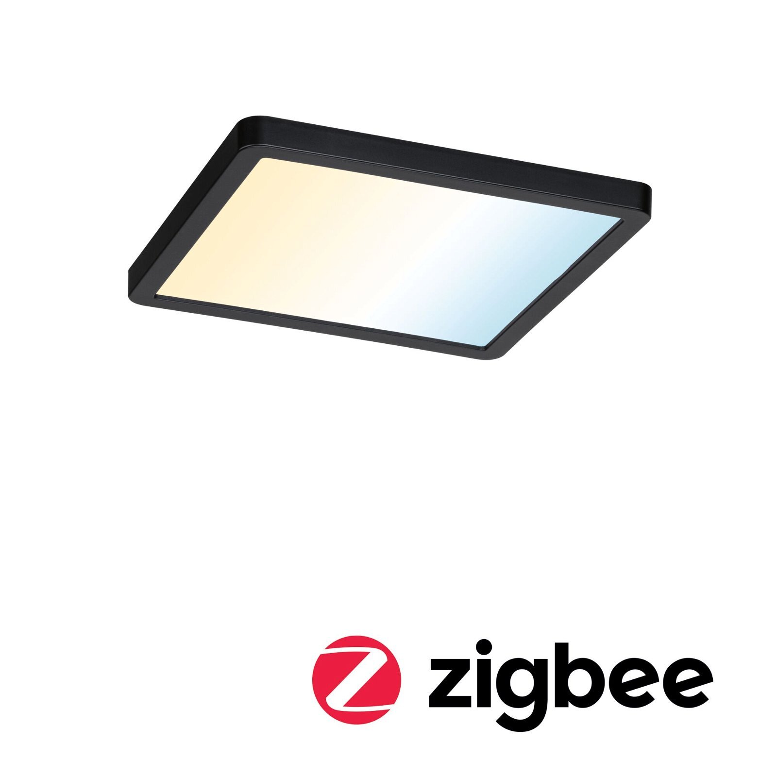 Paulmann VariFit LED-inbouwpaneel Smart Home Zigbee Areo IP44 hoekig 175x175mm Tunable White Zwart dimbaar