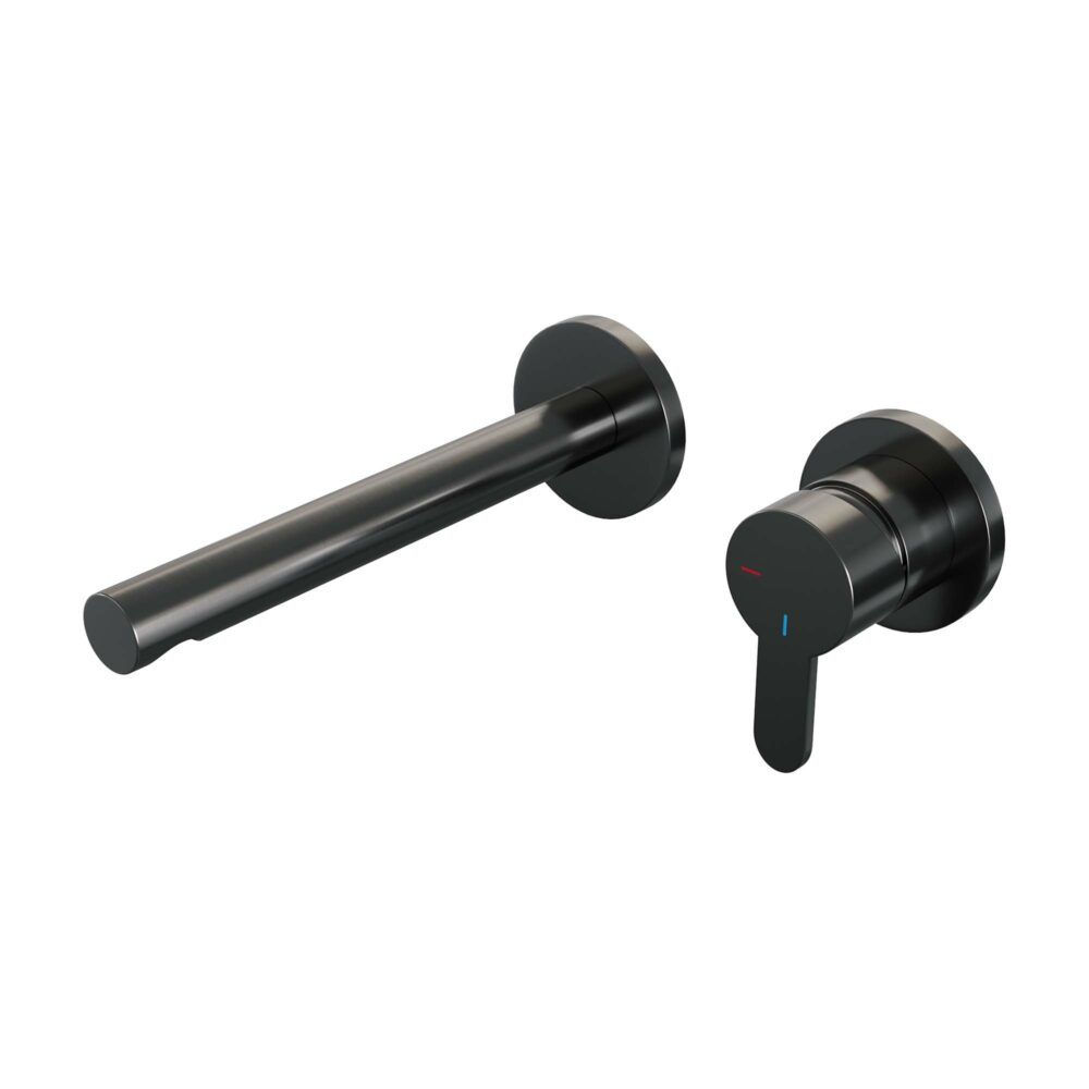 Brauer Gunmetal Edition Inbouw Wastafelmengkraan - Ovale Staaf - Zwart