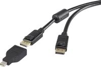 Renkforce RF-3424506 DisplayPort-kabel Mini-displayport / DisplayPort Adapterkabel Mini DisplayPort-stekker, DisplayPort-stekker 1.80 m Zwart