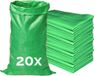 Garronda 105 x 65 cm 20 stuks Zandzakken Puinzakken Geweven Zakken Groen GD-0258
