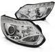 Ford Focus 3 phares LED avec feux de circulation diurnes - Chrome (2011-2014)