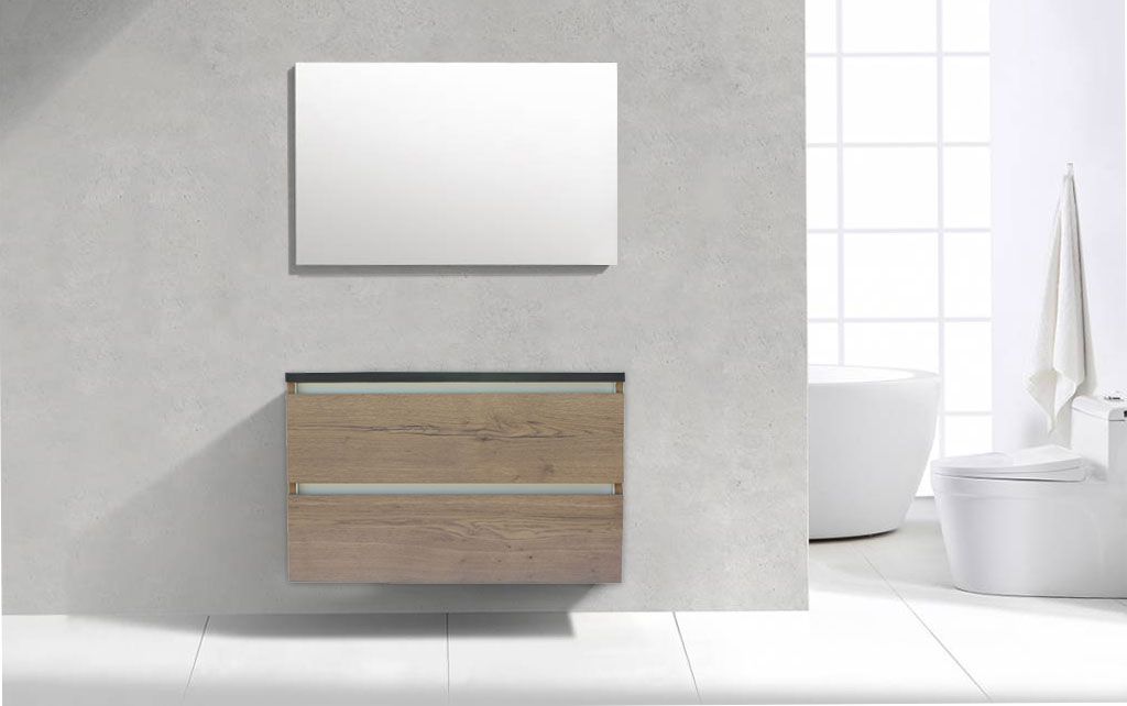 Badkamerplanet Generation Badkamermeubel Tabak Eik 100 cm Quartz