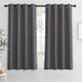 RYB HOME Grey Blackout Curtains for Living Room, Room Darkening Privacy Window Treatment for Bedroom Closet Basement, W46 x L54 inches, Set of 2 Panels