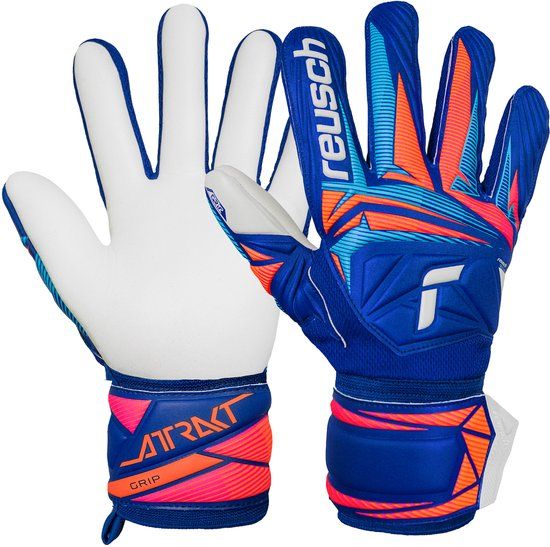 Reusch Attrakt Grip Keepershandschoenen Senior Blauw - Wit - Oranje Maat 9