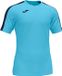 Joma Academy III Shirt Korte Mouw Heren - Fluor Turquoise / Marine - Maat: 2XL