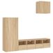 Syfax Sonoma Eiken 4-delige Tv-wandmeubelset