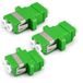 1aTTack.de 3x glasvezel keystone-connectoren OS1 / OS2 (APC) LC duplex female naar LC duplex female singlemode groen