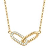 Glanzstücke München Ketting 925 zilver Zirkonia geel goud 45 cm
