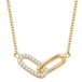 Glanzstücke München Ketting 925 zilver Zirkonia geel goud 45 cm