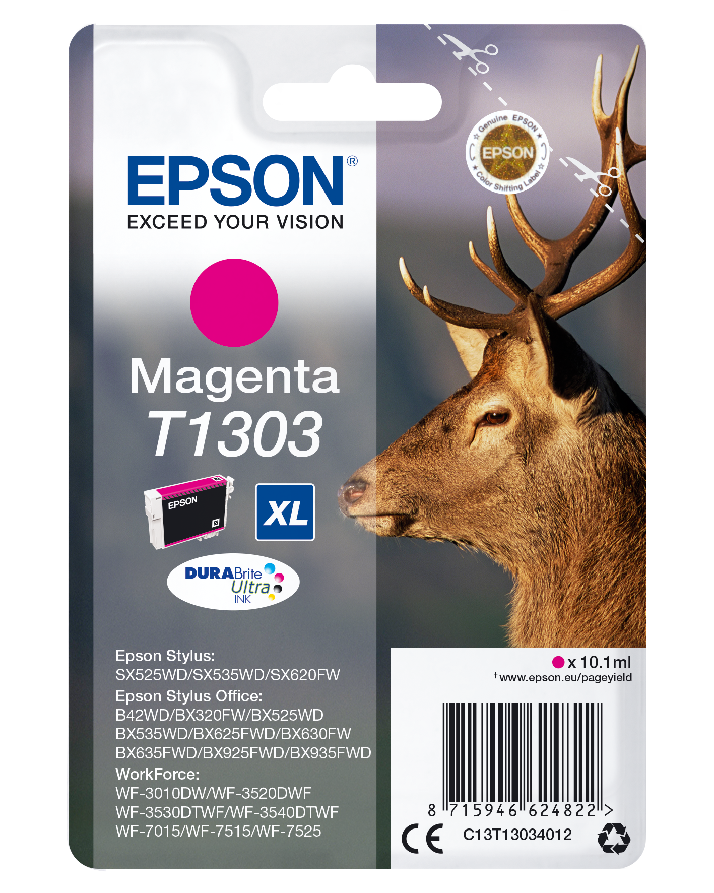 Epson Stag inktpatroon Magenta T1303 DURABrite Ultra Ink single pack / magenta