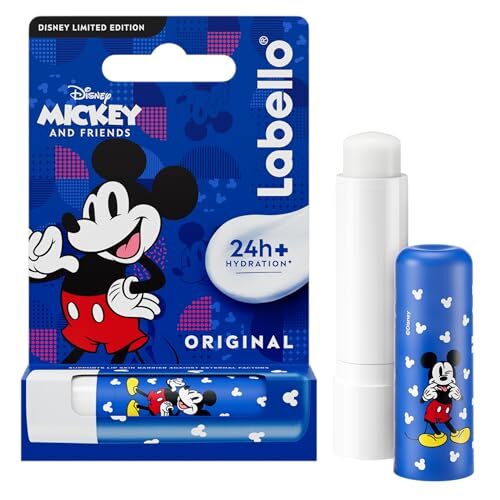 Labello LABELLO Mickey Limited Edition Disney (1 x 5,5 ml), vochtinbrengende lipstick voor kinderen, langdurige vochtinbrengende lippenbalsem