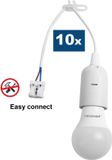 MegaMan MijnIJzerWaren Verhuisfitting + Led Lamp - 8W - 4000K - 810 Lm - 10 Stuks