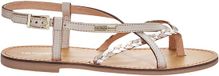 LES TROPEZIENNES PAR M. BELARBI Chou leren sandalen voor dames, crème, maat 37