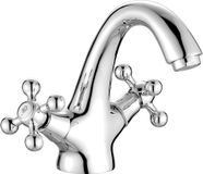 Kuchinox BADLAND Wastafelmengkraan Kleine STILO mengkraan voor badkamer, chroom + click-clack