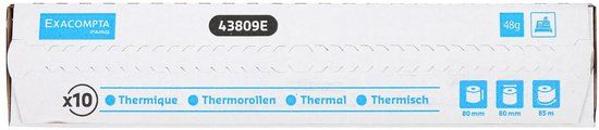 Exacompta 30x Rollen voor kastickets 80x80x12x85 - Wit