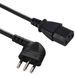 Electraline 46003 stroomkabel voor Italiaanse stekkers, 10 A op VDE IEC C13, 1,8 m, kabel H05VV-F 3G0,75, zwart