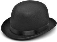 Bristol Novelty Ltd Bristol Novelty Black Felt Bowler Hat (Unisex Adults)