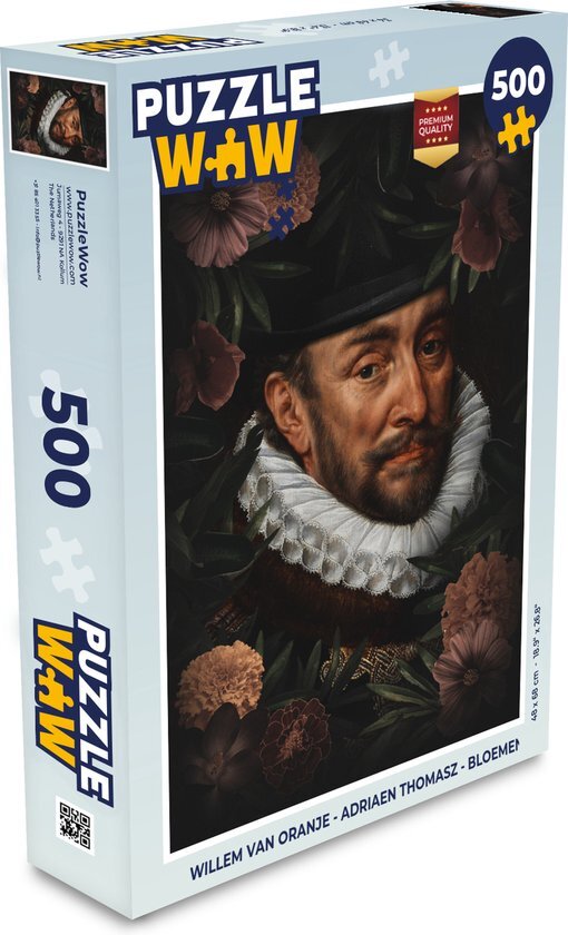 MuchoWow Puzzel Willem van Oranje - Adriaen Thomasz - Bloemen - Legpuzzel - Puzzel 500 stukjes