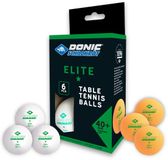Donic-Schildkröt Tafeltennisbal 1-delig Elite Poly – 6 Stuks – Meerkleurig