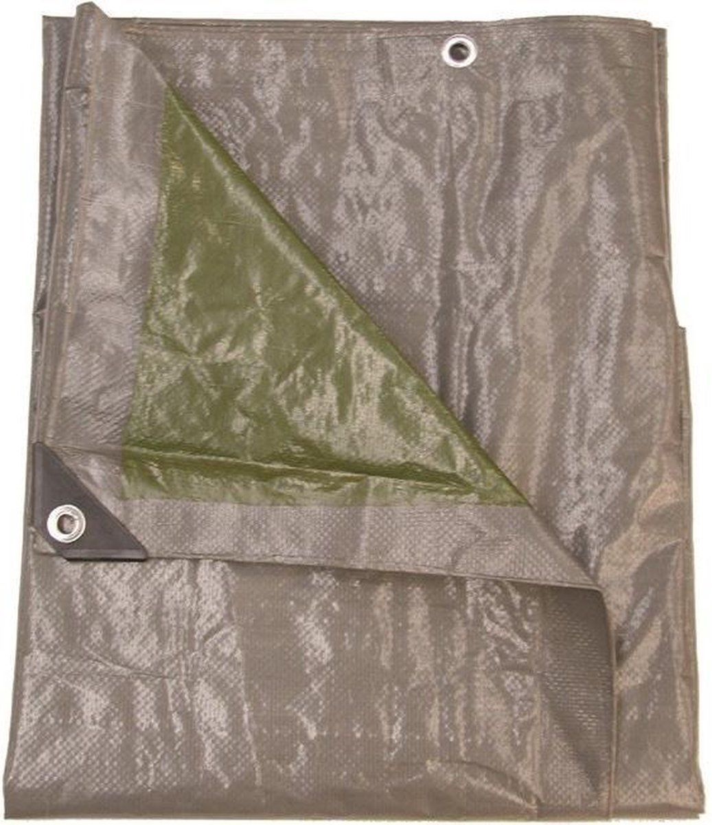 Talen Tools afdekzeil 3 x 4 meter grijs/groen 140 gr/m2