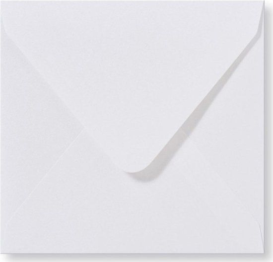 Merkloos / Sans marque Paper GIfts B.V. Luxe Vierkante enveloppen - 100 stuks - Wit - 16x16 cm - 100grms