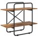 vidaXL Boekenplank - 2-laags - 80 x 35 x 70 cm - Bewerkt hout - Oud hout