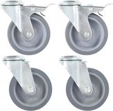 vidaXL 12 roulettes avec trous de boulon 100 mm