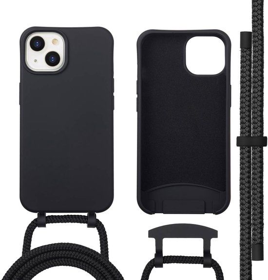 imoshion Hoesje - Geschikt voor iPhone 14 - Color Backcover met afneembaar koord geschikt voor MagSafe - Zwart