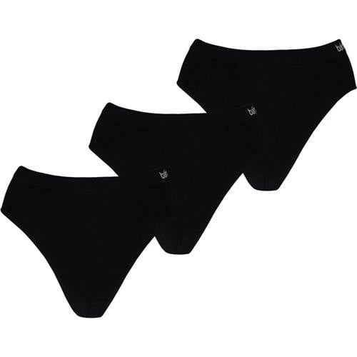 Apollo Angro BV Bamboe Dames Hip Slips - 3-Pack - Zwart - Maat L