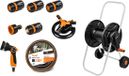 Bradas Black Line Carrousel de tuyau - Tuyau d'arrosage de 20m - Pistolet de pulvérisation - Arroseur - Raccords
