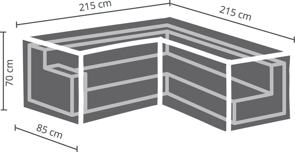 Winza Outdoor Covers Loungeset Cover L-Shape 215x215x85 cm - Anthracite