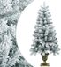 vidaXL Mini kerstboom besneeuwd 120 cm PVC Groen en Wit