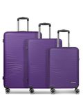 Franky Dallas 3.0 4-wiel kofferset 3-delig met stretch plooi - Harde bagage - TSA slot - purple