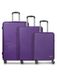 Franky Dallas 3.0 4-wiel kofferset 3-delig met stretch plooi - Harde bagage - TSA slot - purple