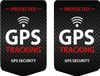 Autocollant de vélo GPS-tracking - Set van 2 - Aspect carbone noir - Résistant aux intempéries - 4 x 5 cm