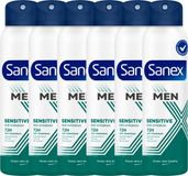 Sanex Men Sensitive 72H Anti-Transpirant Deodorant Spray 6 x 150ml