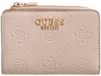 GUESS Blake SLG Zip Around Card Case Bone Logo crème