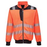 Portwest PW3 Hi-Vis sweatshirt met rits PW370 - Oranje/Zwart - L