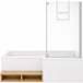 Jacob Delafon Pack Baignoire Bain Douche 150 X 80 Neo Version Droite + Pare Bain Chromé + Tablier En Niche
