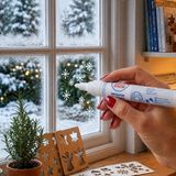 Decoris Marqueur pour fenêtre - blanc - plastique - lavable - 13,5 cm