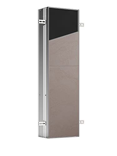 Emco ASIS Plus Inbouwkastmodule met ledverlichting, badkamerkast voor onzichtbare opbergruimte, hoge kast met push-to-open functie en stopcontact