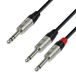 Adam Hall 4 Star Series Rean Instrumentkabel 2 x 6,3 mm jack naar 2 x 6,3 mm monojack 3 m