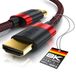 CSL - 8k / 4k HDMI-kabel 2.1/2.0-1m - 8K @ 60Hz / 120Hz - 4K @ 240Hz - 48 Gbit/s - 3D - Ultra High Speed met Ethernet - TV Blu-ray PS5 Xbox Series X Switch - zwart - 1 meter