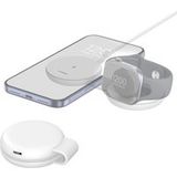 imoshion 2-in-1 Draadloze Reisoplader 25W - iPhone / AirPods / Apple Watch - Qi2.2 - Wit